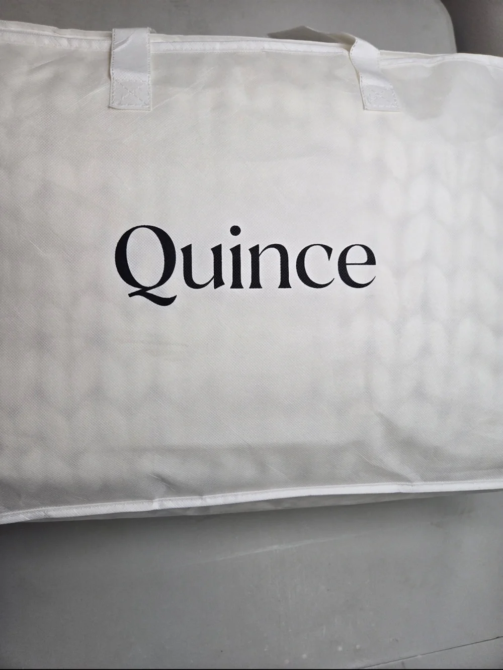 NWOT QUINCE Chunky Knit Weighted Blanket Ivory 0542